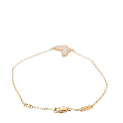 Van Cleef & Arpels 18K Yellow Gold Mother of Pearl Sweet Alhambra Butterfly Bracelet 3 of 6