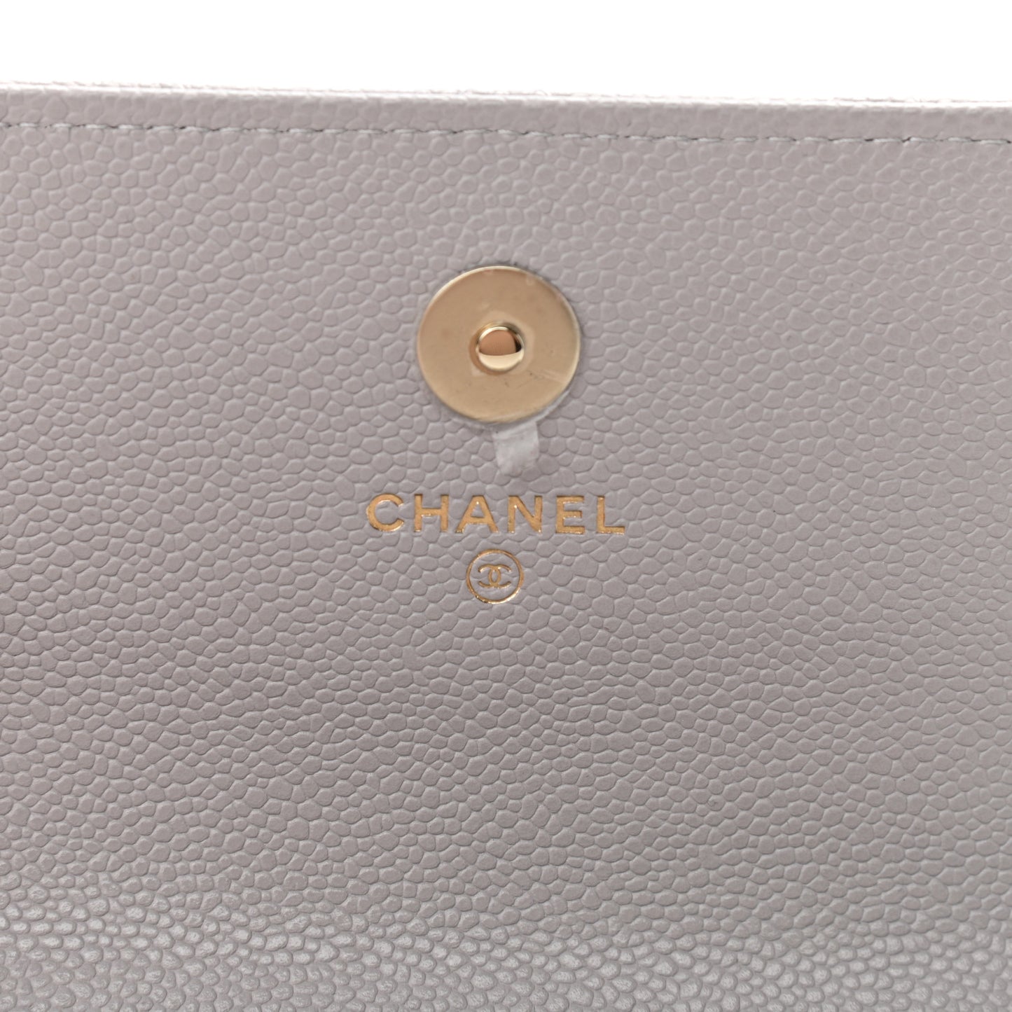 Caviar Quilted Mini Business Affinity Flap Grey