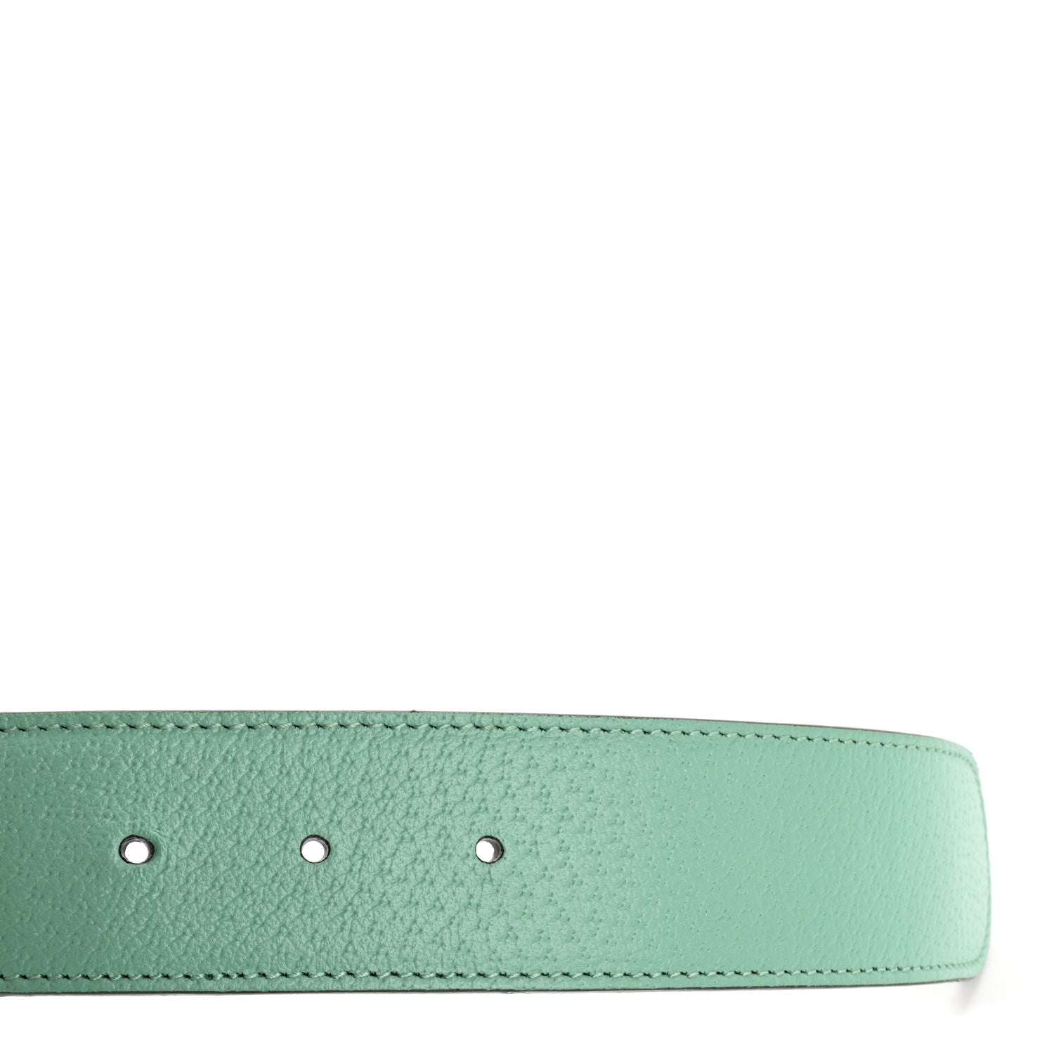 Gucci Monogram Jumbo GG Textured Dollar Calfskin Double G 40mm Belt 85 34 Mint Green 4 of 6