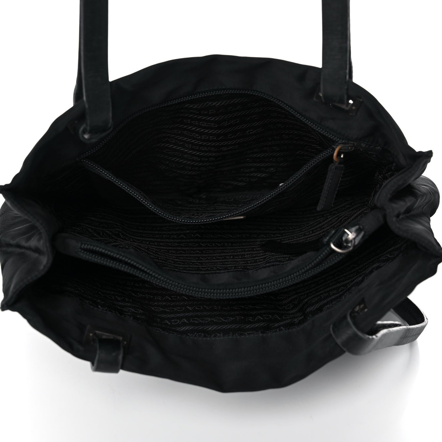 Prada Nylon Vela Shopping Tote Black 4 of 12