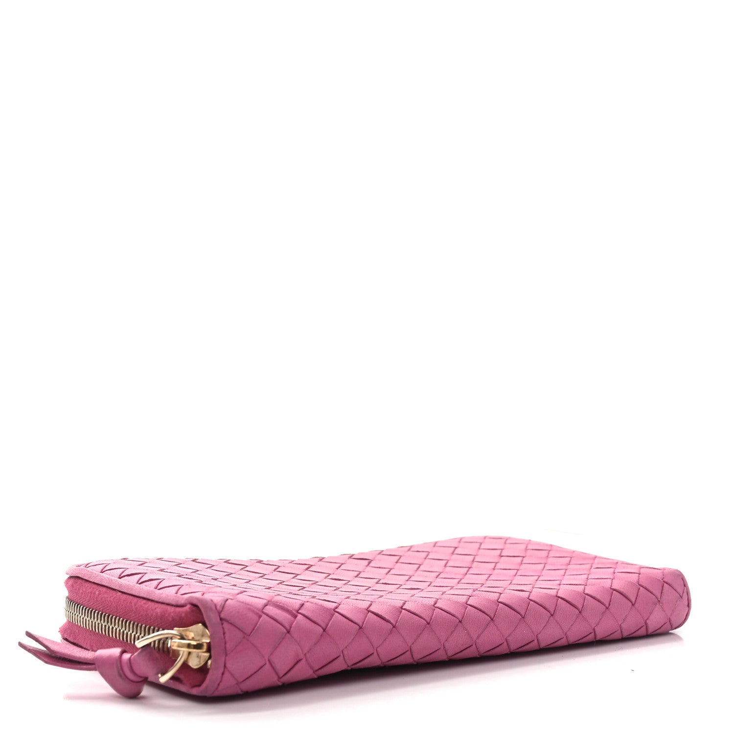 Bottega Veneta Nappa Intrecciato Zip Around Wallet Rosa Shock 4 of 8