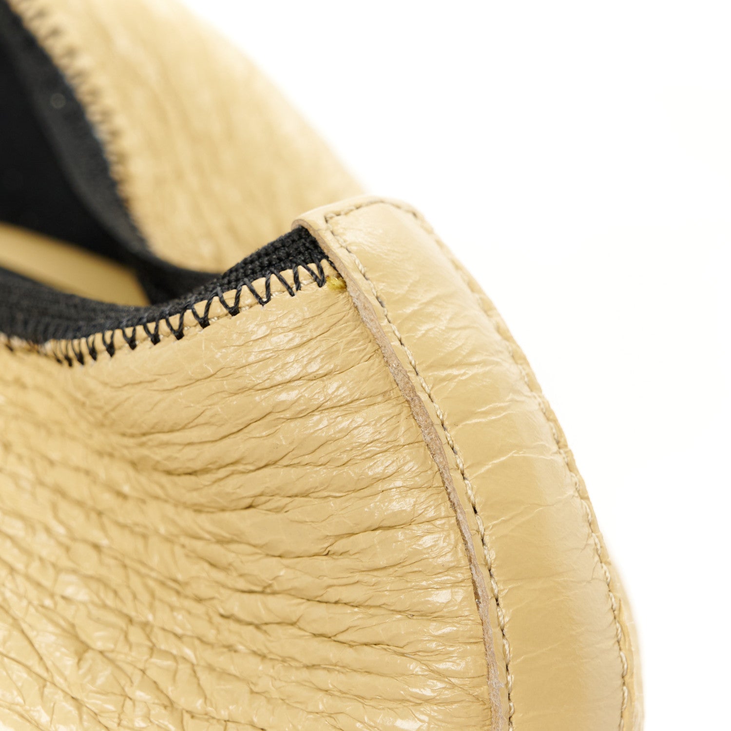 Bottega Veneta Crunch Calfskin Sharpei Pumps 36.5 Tapioca 12 of 16