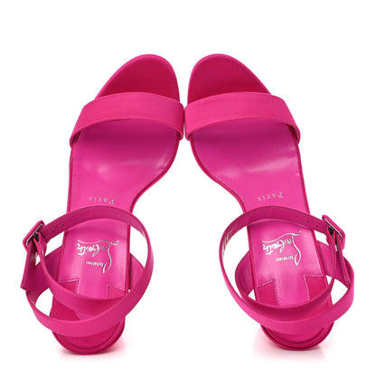 Christian Louboutin Satin Miss Sabina 85 Sandals 39 Holly Pink 2 of 9