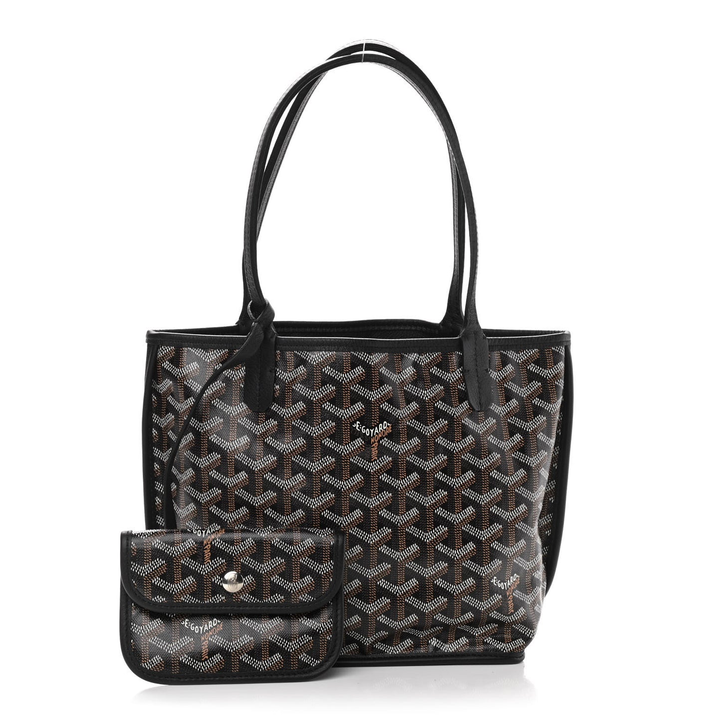 Goyardine Reversible Mini Anjou Black