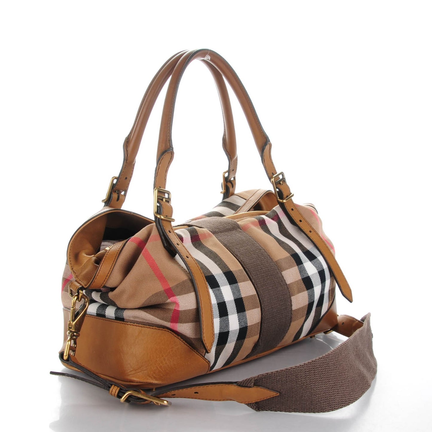House Check Medium Clementon Satchel Camel