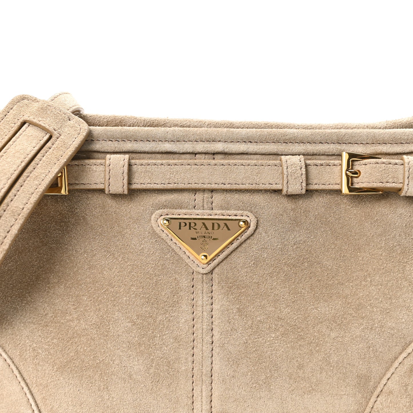 Scamosciato Triangle Small Bonnie Shoulder Bag Deserto