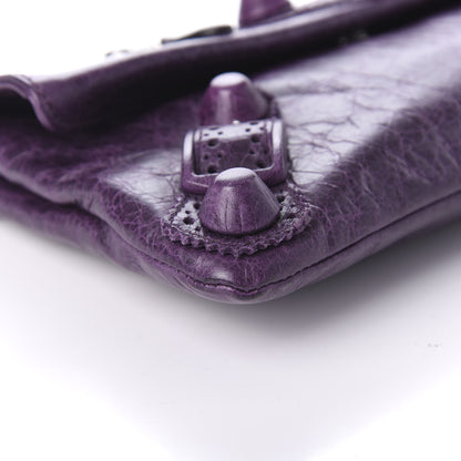 Balenciaga Agneau Giant Brogues Hardware Envelope Clutch Raisin 6 of 10