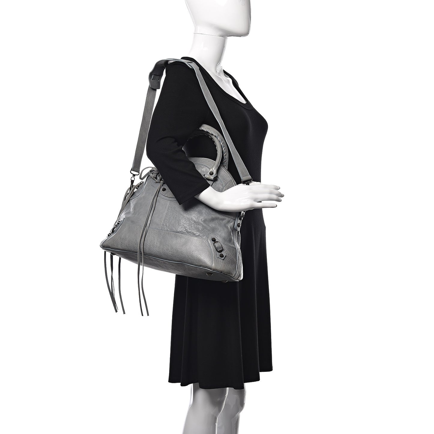 Agneau Classic Hardware Bowling Bag Ardoise