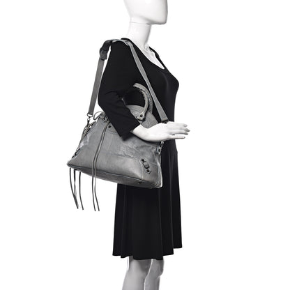 Balenciaga Agneau Classic Hardware Bowling Bag Ardoise 2 of 10