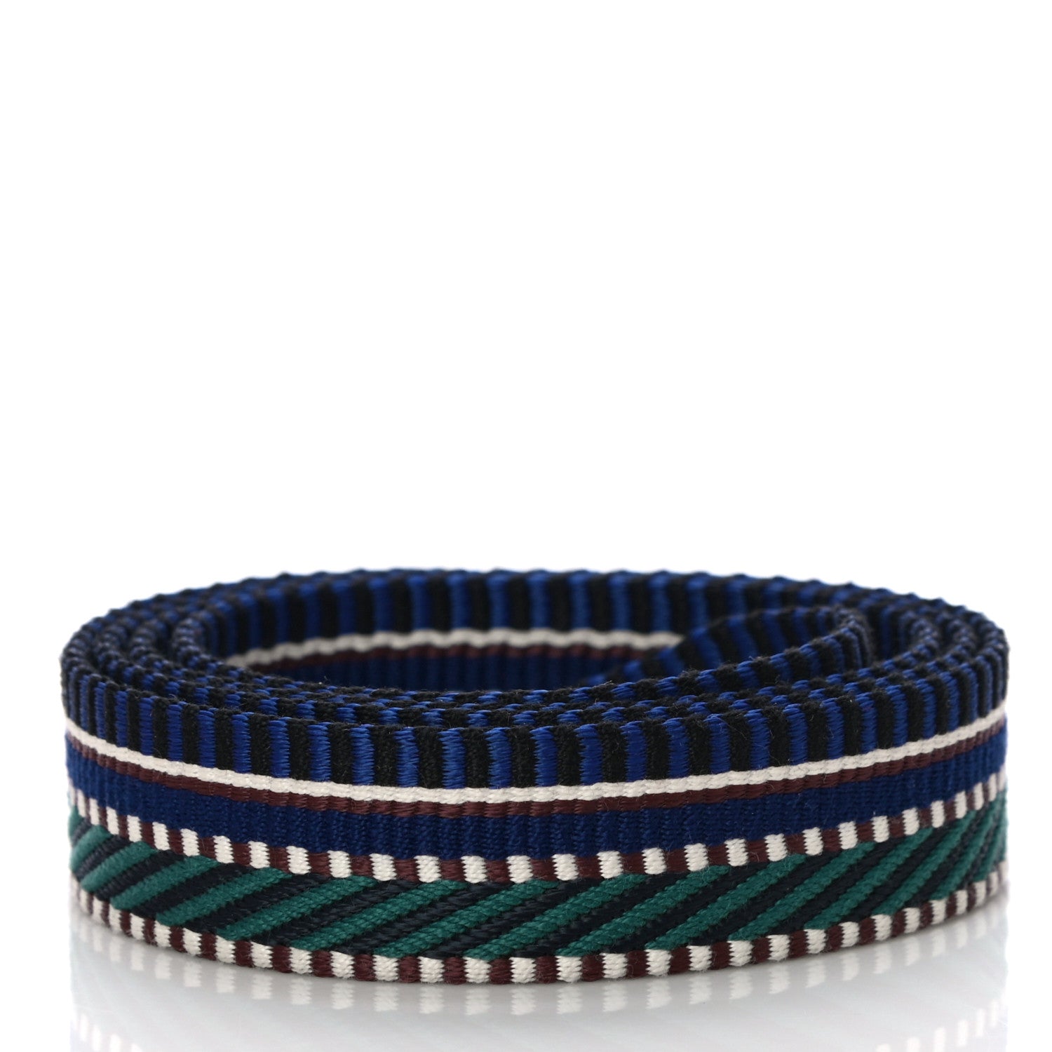 Hermes Toile Swift 25mm Sangle Cavale Shoulder Strap Malachite Bleu Electrique Black 2 of 6