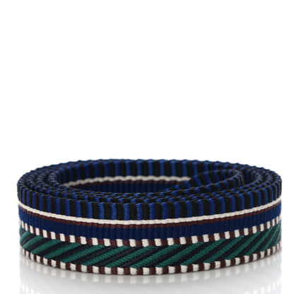 Hermes Toile Swift 25mm Sangle Cavale Shoulder Strap Malachite Bleu Electrique Black 2 of 6