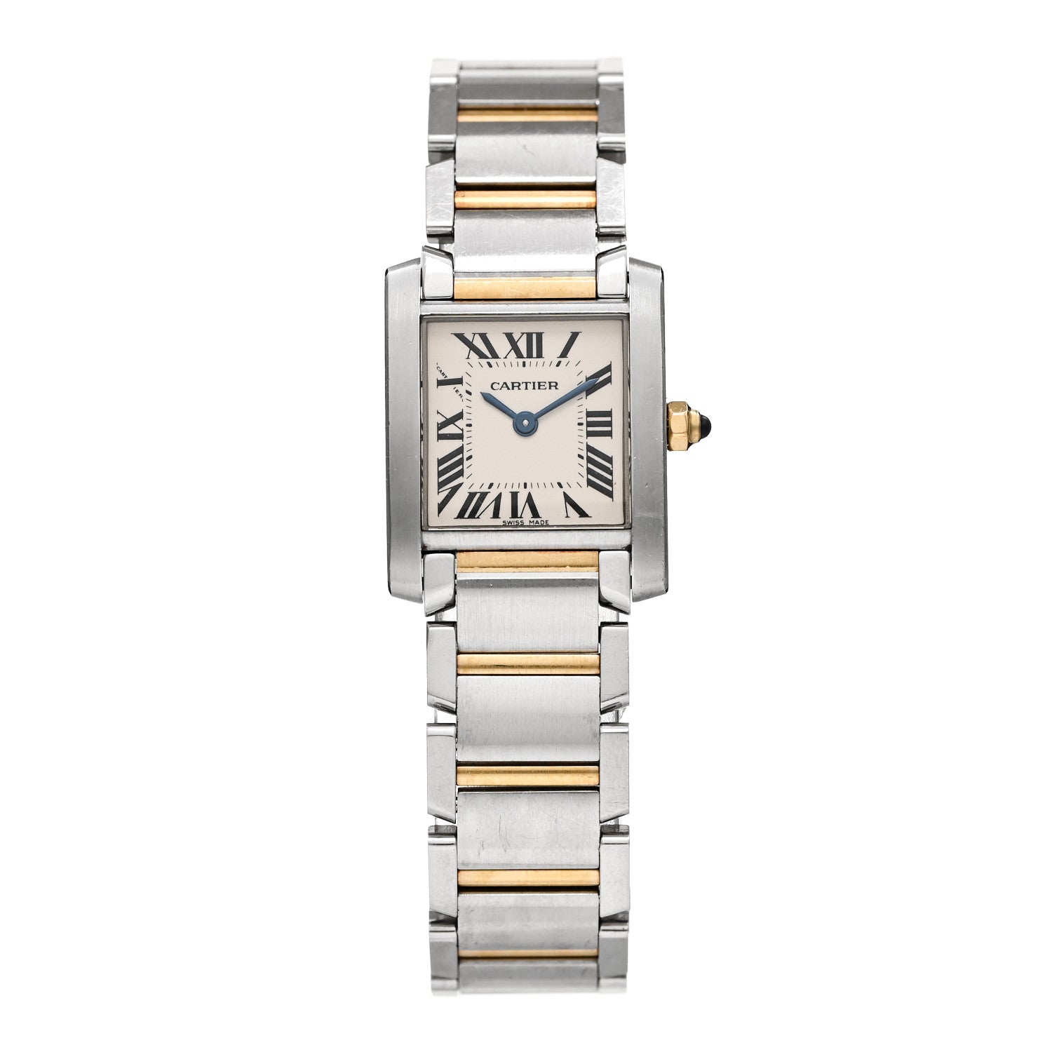 Cartier Stainless Steel 18K Yellow Gold 20mm Tank Francaise Quartz Watch 1 of 4