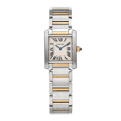 Cartier Stainless Steel 18K Yellow Gold 20mm Tank Francaise Quartz Watch 1 of 4
