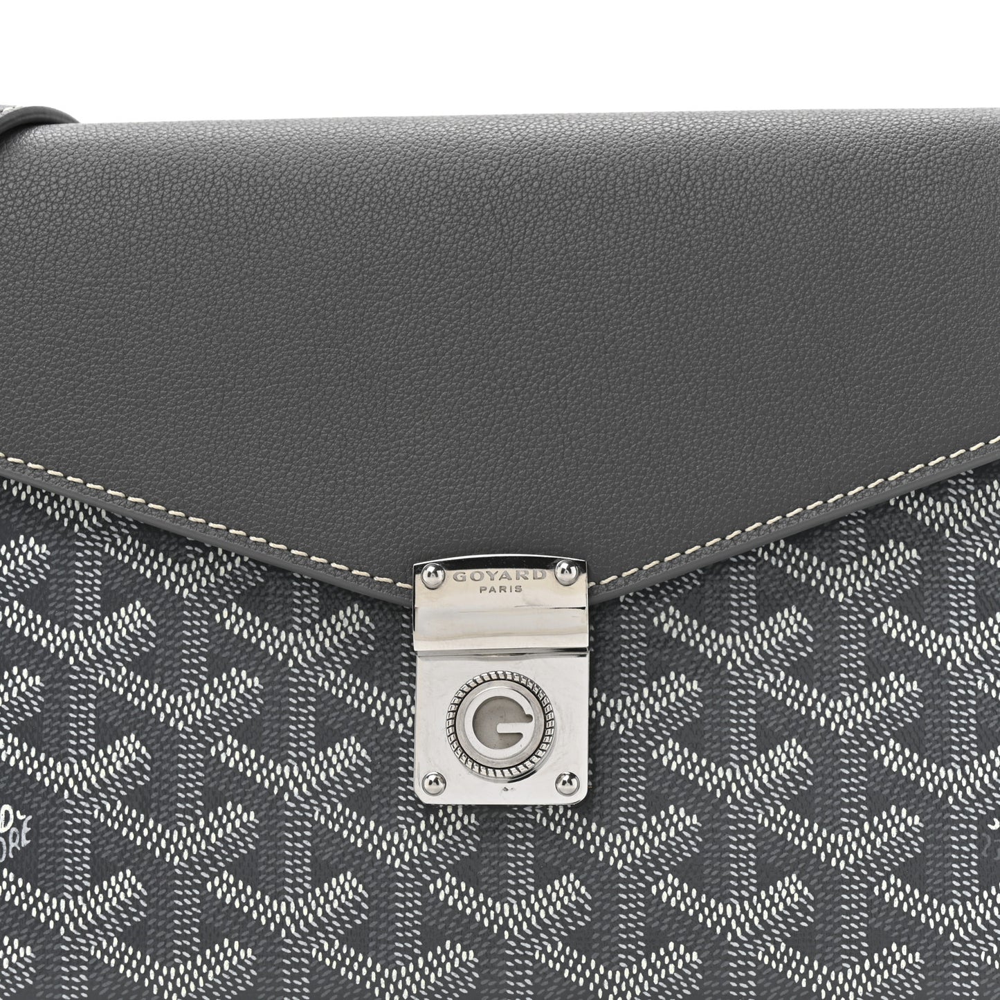 Goyardine Calfskin Chypre Wallet Pouch Grey