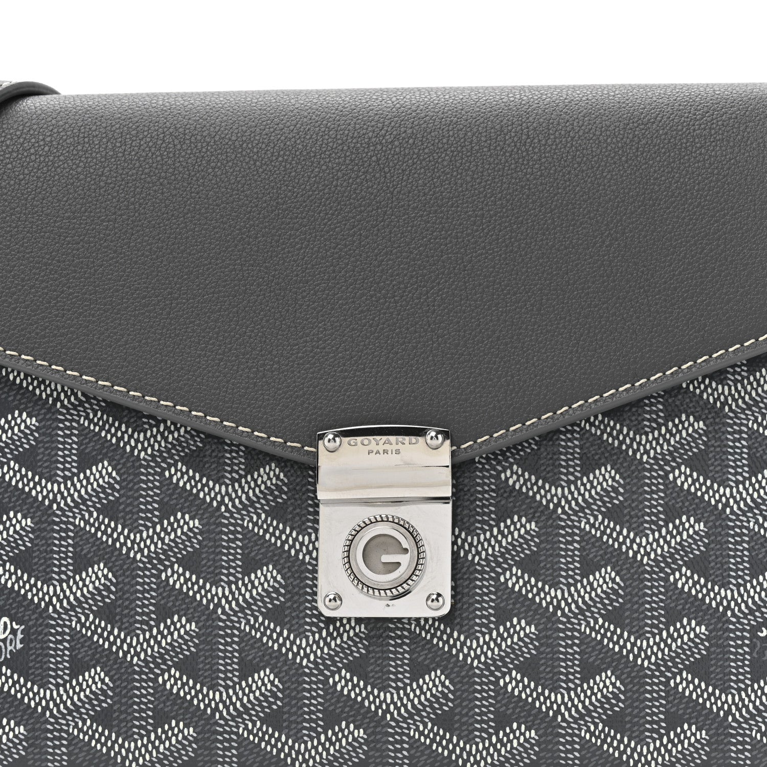 Goyard Goyardine Calfskin Chypre Wallet Pouch Grey 7 of 12
