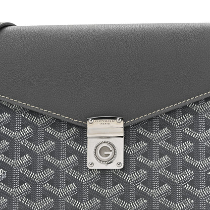 Goyard Goyardine Calfskin Chypre Wallet Pouch Grey 7 of 12