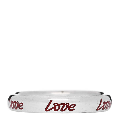 Tiffany Sterling Silver Enamel Paloma Picasso Love Band Ring 50 5.25 Red 3 of 4