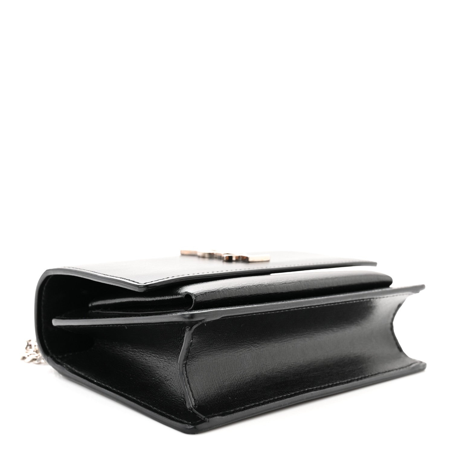 Saint Laurent Calfskin Monogram Sunset Chain Wallet Black 4 of 12