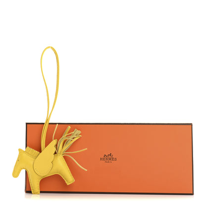 Hermes Milo Lambskin Grigri Rodeo Pegase Horse Bag Charm PM Jaune De Naples 9 of 9
