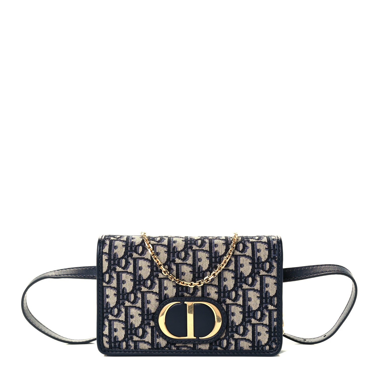 Christian Dior Oblique 30 Montaigne 2-In-1 Pouch Blue 1 of 10