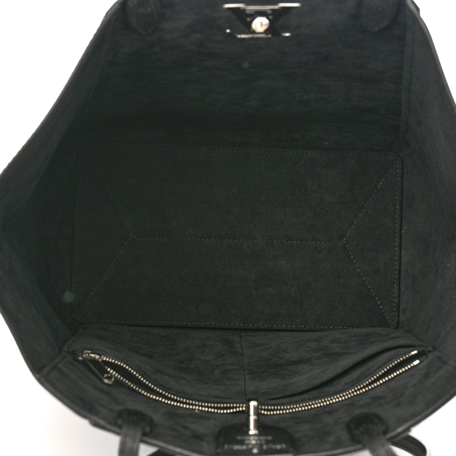 Louis Vuitton Calfskin Lockme Cabas Black 5 of 10