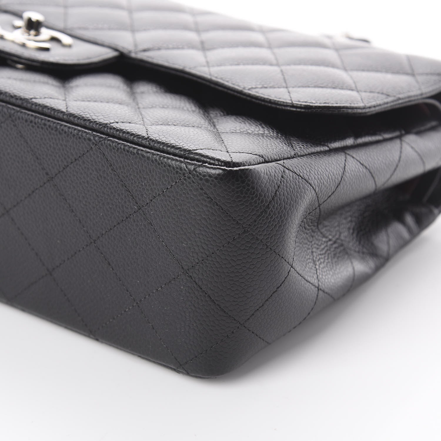 Chanel Caviar Quilted Jumbo Double Flap Black 6 of 9