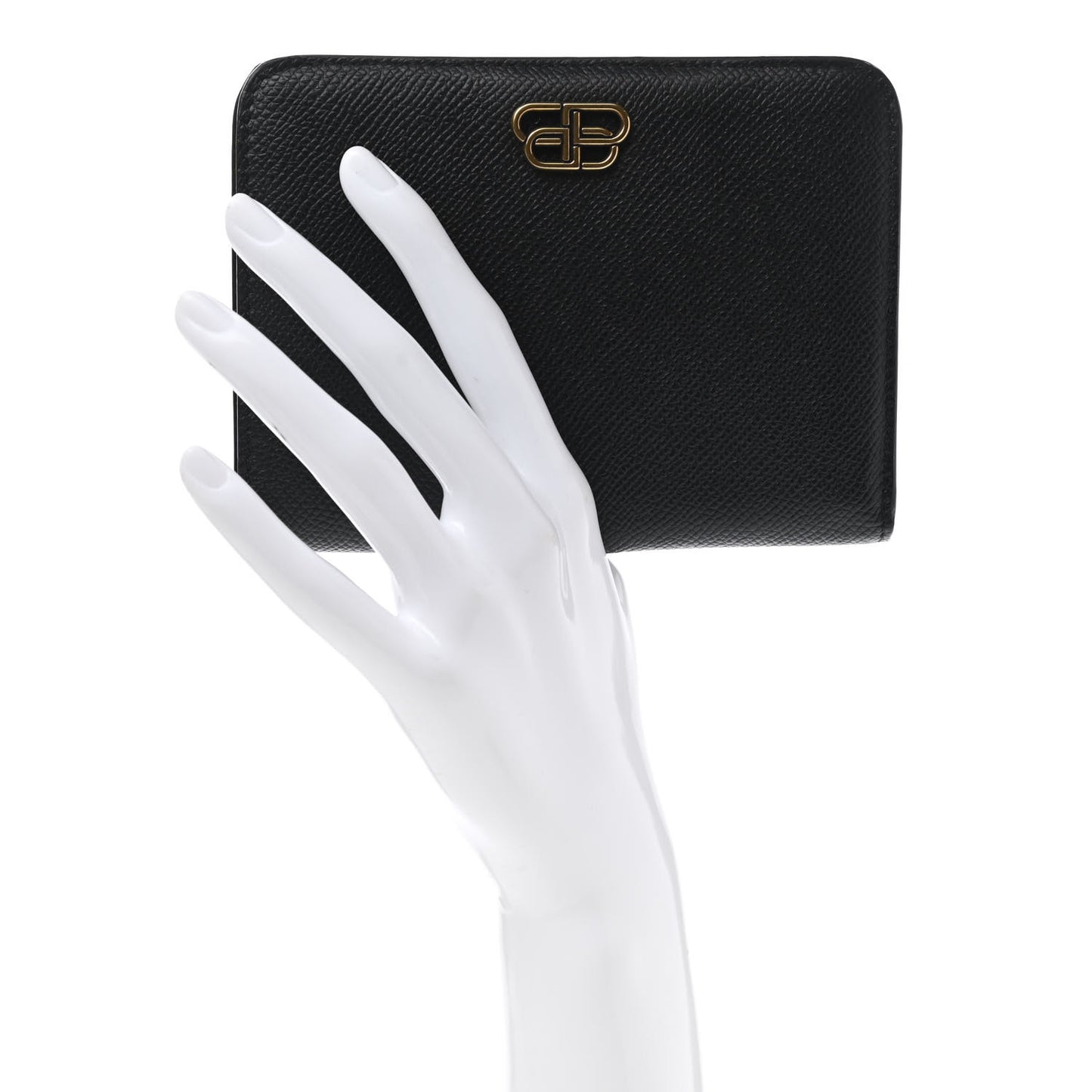 Signature Grained Calfskin Medium BB Wallet Black