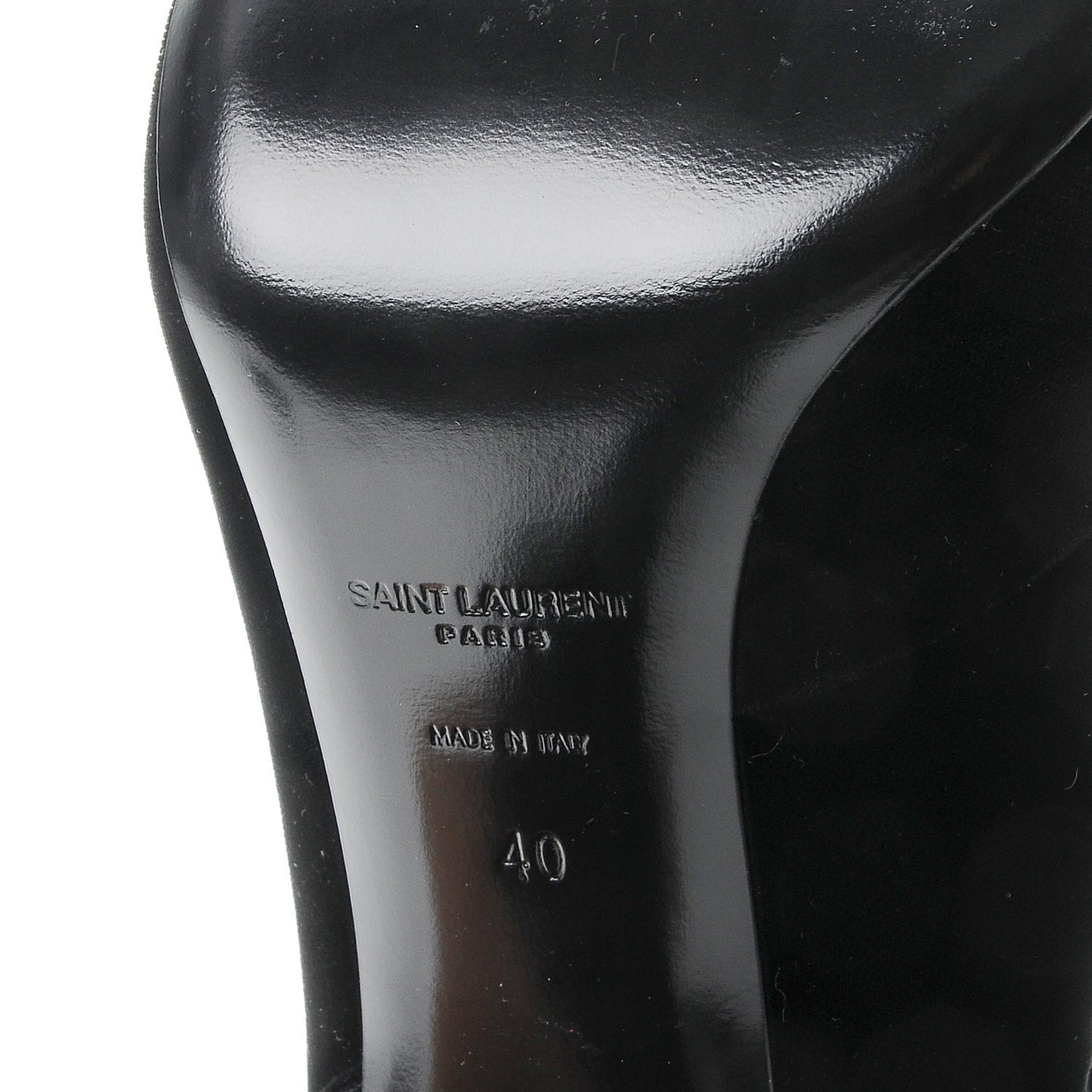 Veluto Master Loulou 95 Lace Up Sandals 40 Black Lucido