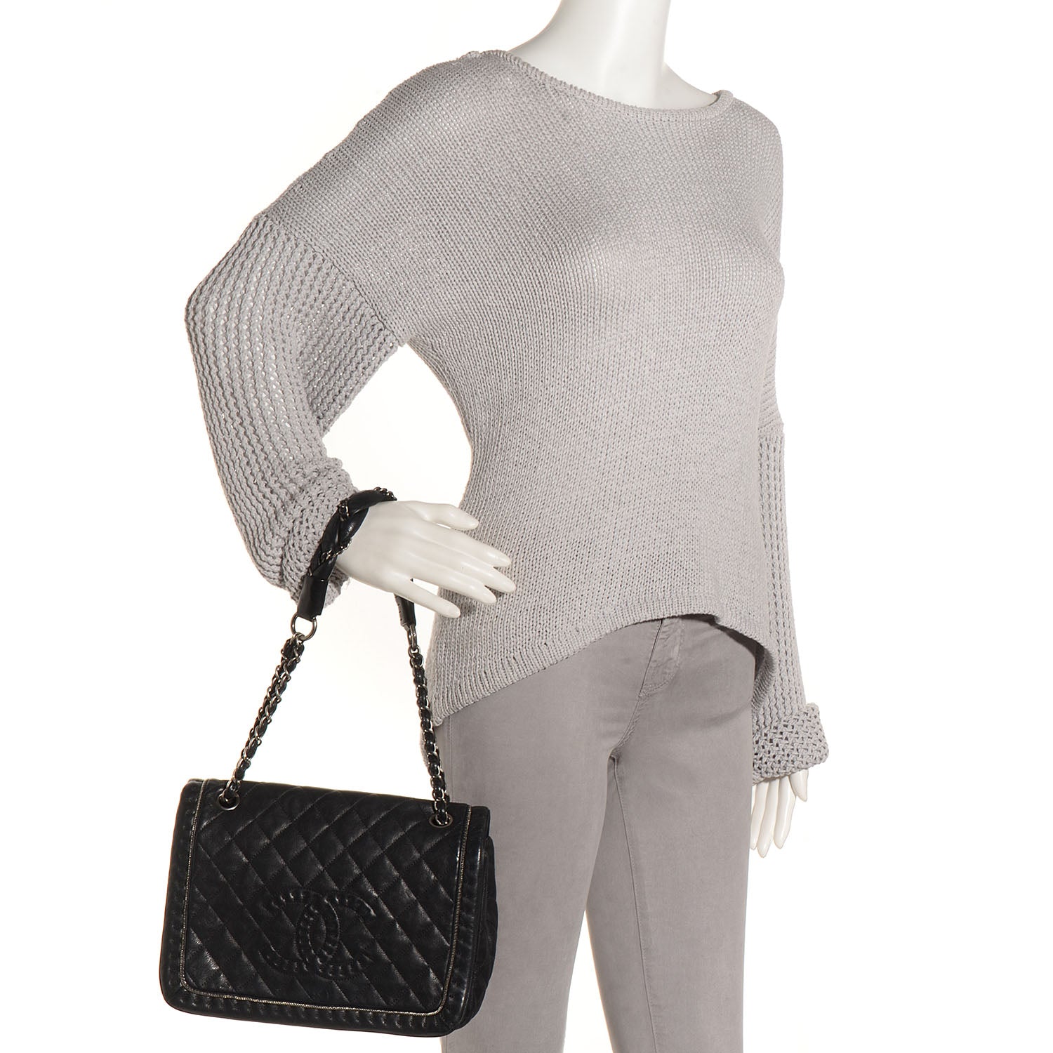 Chanel Calfskin Quilted Large Istanbul Flap Black 2 of 7