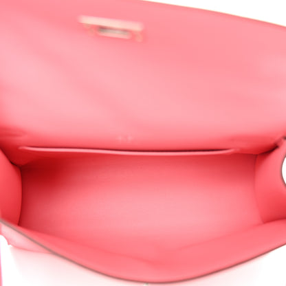 Hermes Swift Kelly Pochette Clutch Rose Azalee 5 of 14