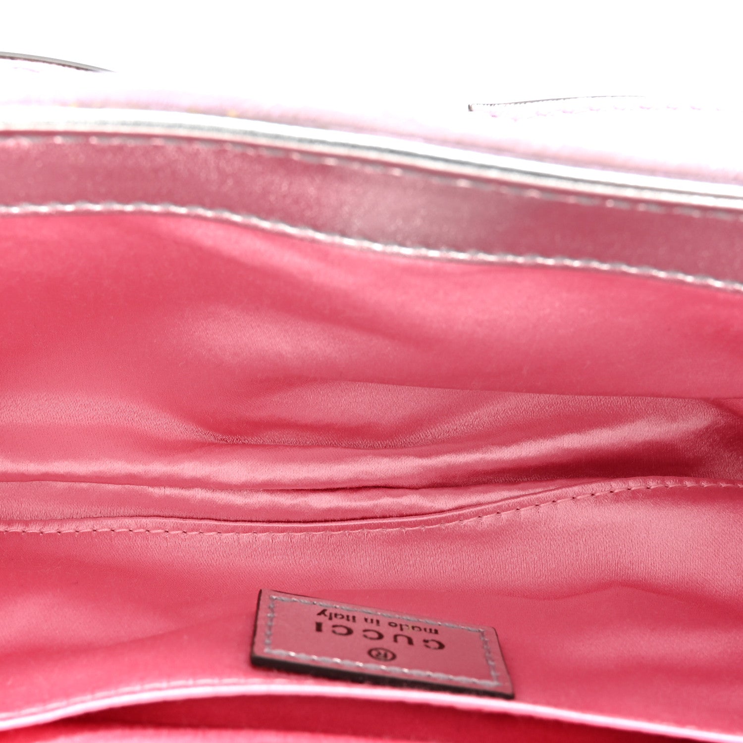 Gucci Iridescent Nappa Vertical Matelasse Medium Maxi Horsebit Chain Shoulder Bag Escape Pink 5 of 10
