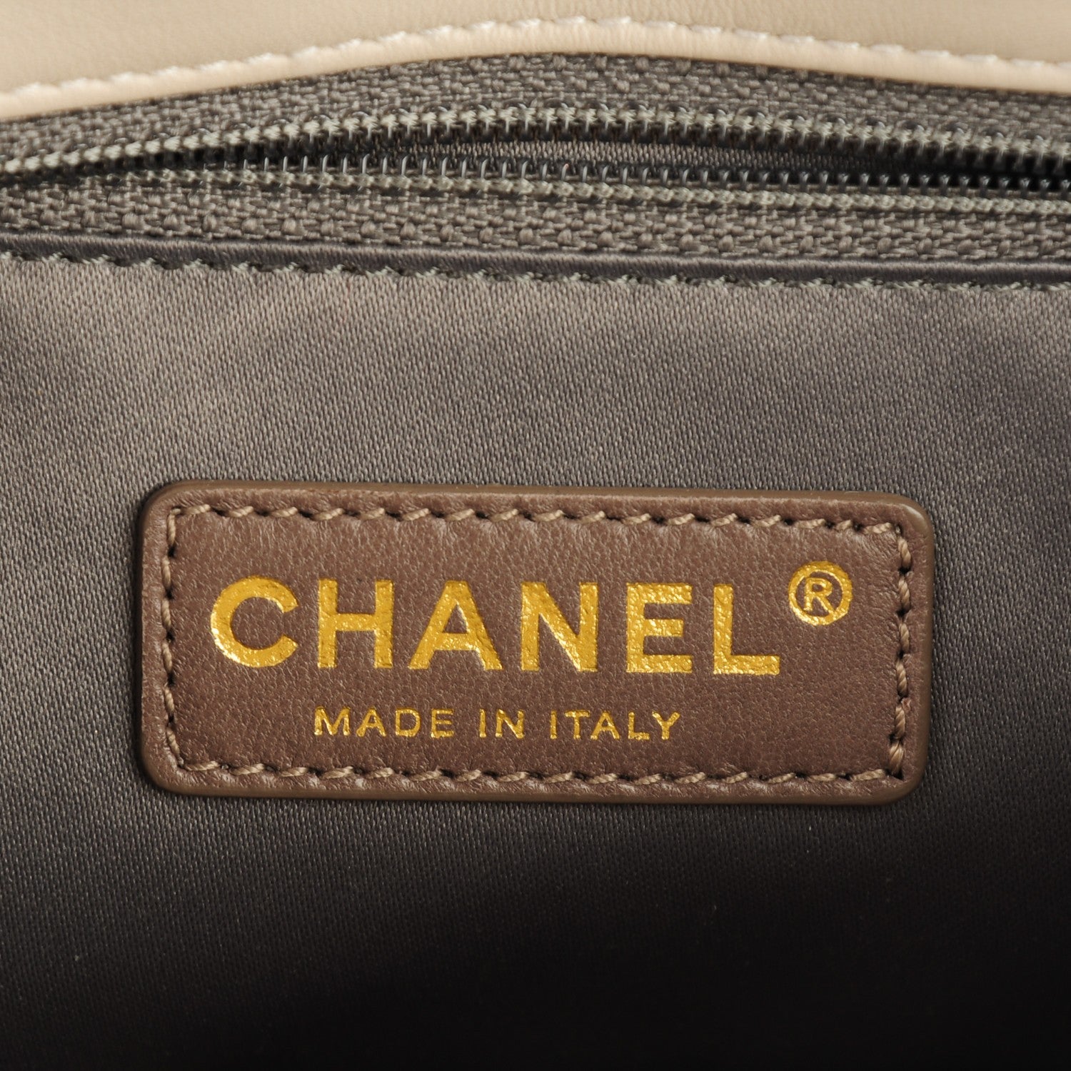 Chanel Calfskin Stitch Triptych Flap Beige 6 of 7