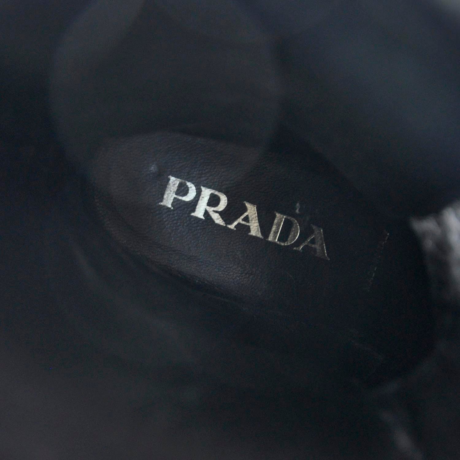 Prada Leather Boots 38 Black 6 of 8
