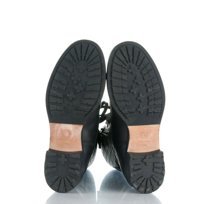 Chanel Calfskin Combat Boots 39.5 Black 5 of 8