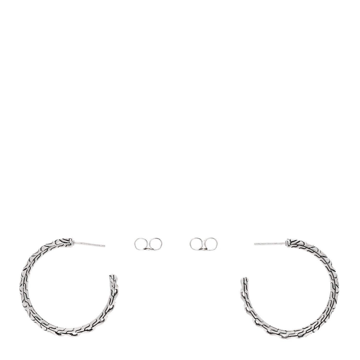 John Hardy Sterling Silver 18K Yellow Gold Naga Hoop Earrings 3 of 4