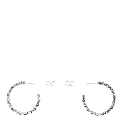 John Hardy Sterling Silver 18K Yellow Gold Naga Hoop Earrings 3 of 4