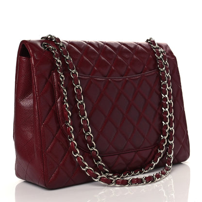 Chanel Caviar Quilted Maxi Single Flap Red 3 of 12