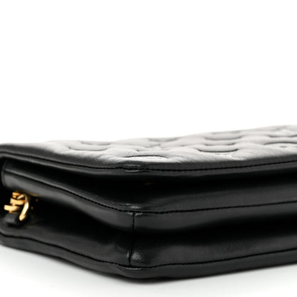 Louis Vuitton Lambskin Embossed Monogram Pochette Coussin Black 8 of 9