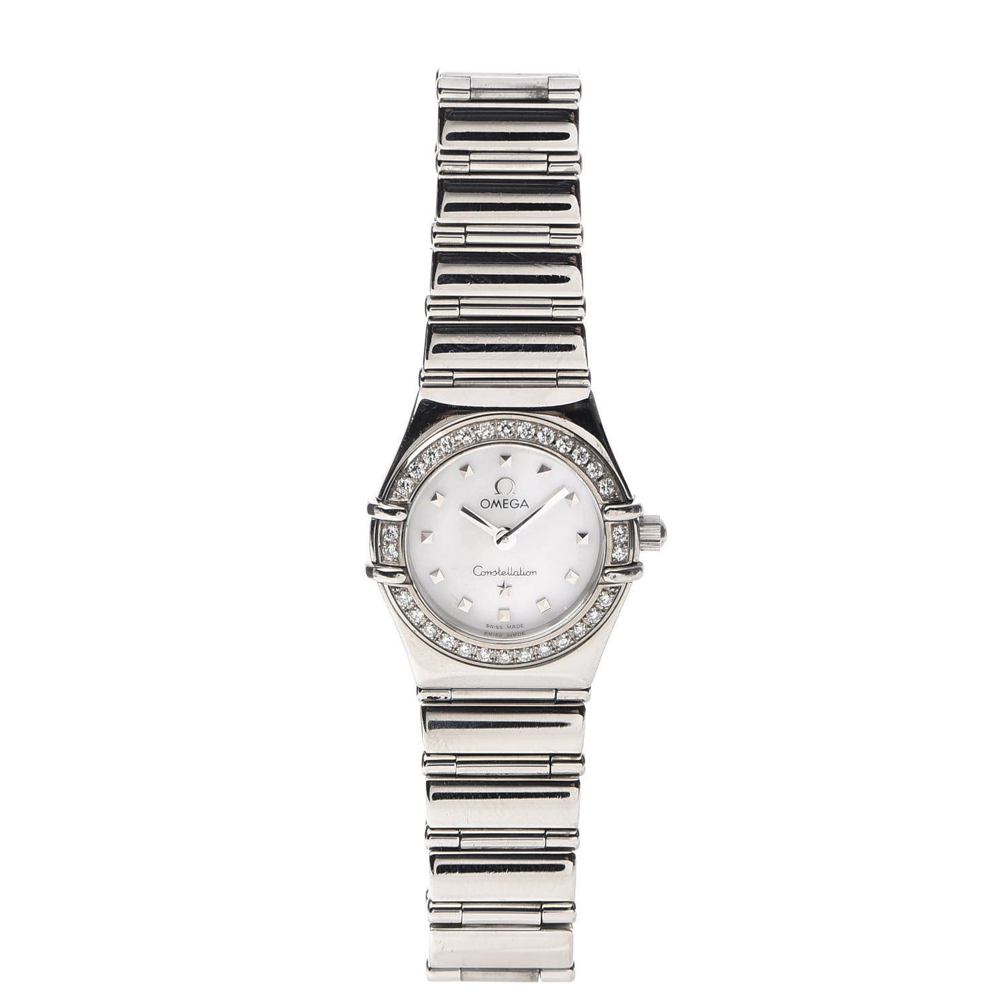 Stainless Steel Diamond Bezel Mother of Pearl 22mm Constellation My Choice Quartz Watch 1465.71.00