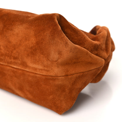 Khaite Suede Calfskin Beatrice Small Hobo Caramel 9 of 10