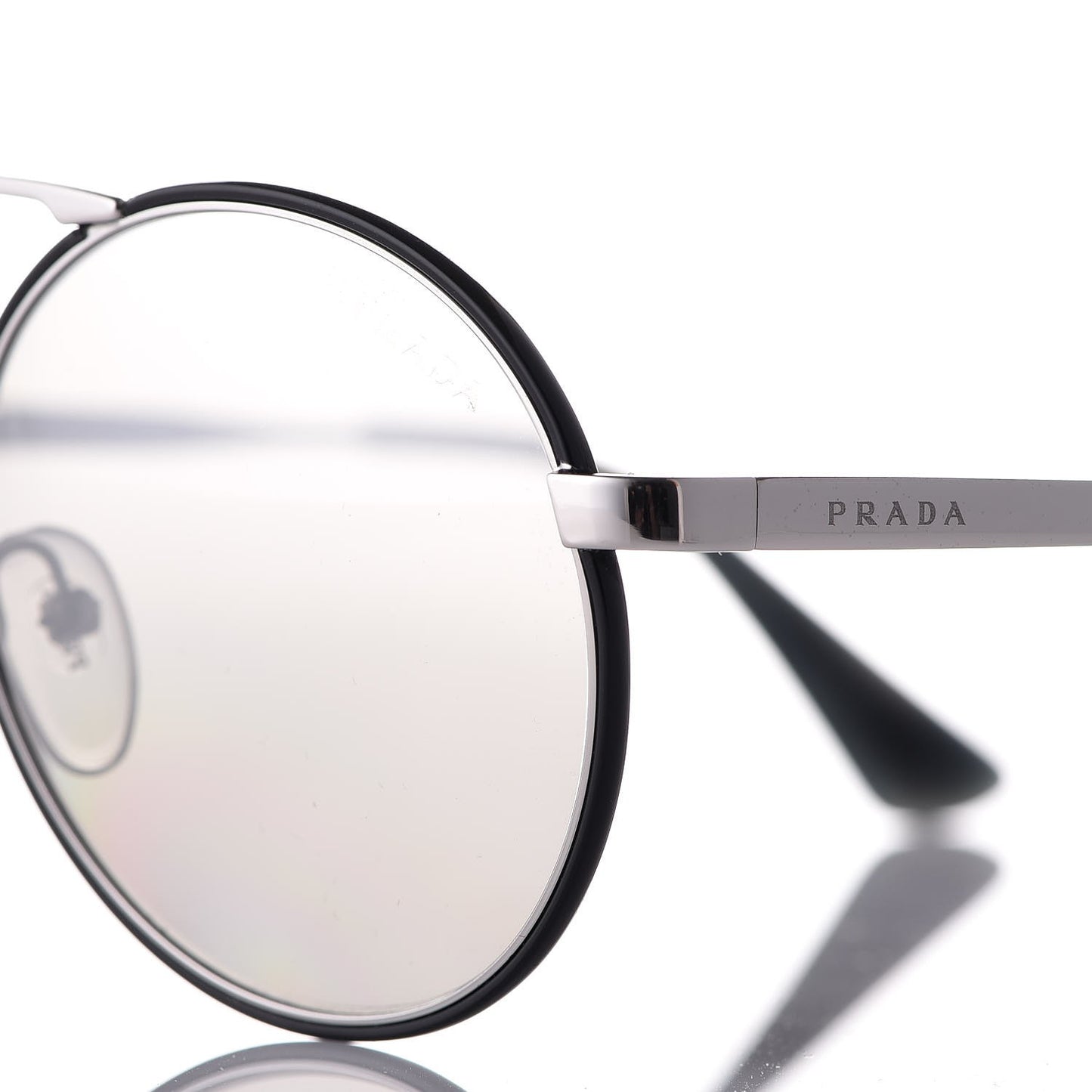 Round Sunglasses SPR 51S Black Silver