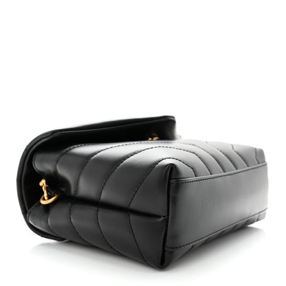 Saint Laurent Calfskin Y Quilted Monogram Toy Loulou Crossbody Bag Black 4 of 11