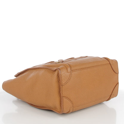 Celine Pebbled Calfskin Micro Luggage Camel 7 of 12