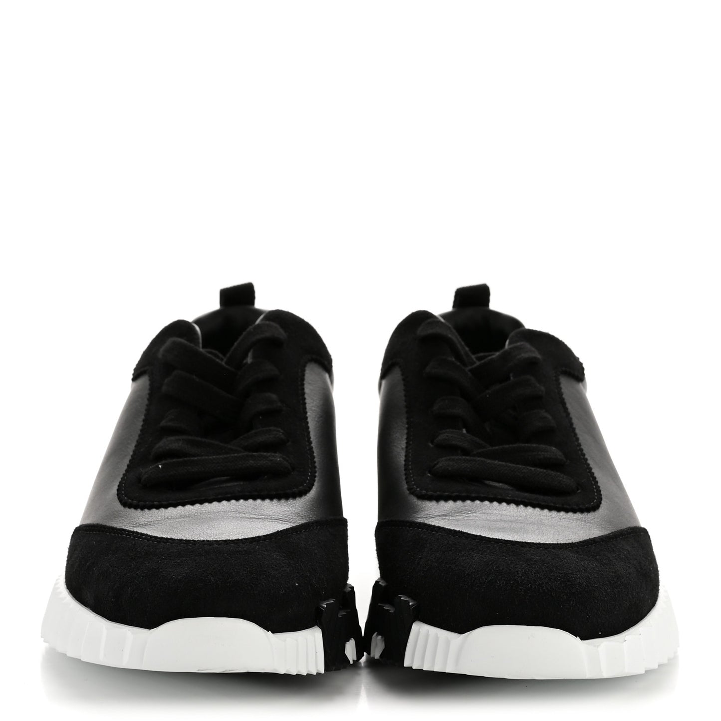 Goatskin Suede Goatskin Bouncing Sneakers 40 Black