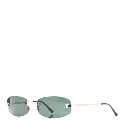 Chanel Metal Frameless Sunglasses 4002 Grey 1 of 8