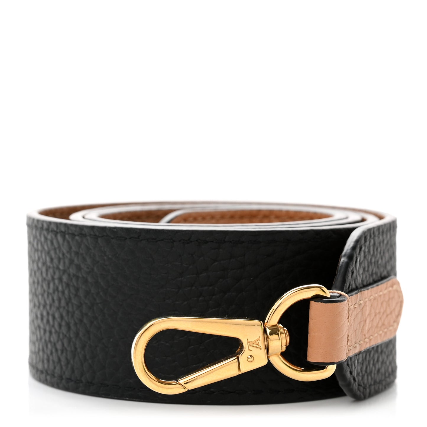 Taurillon Bandouliere Shoulder Strap Black Tan