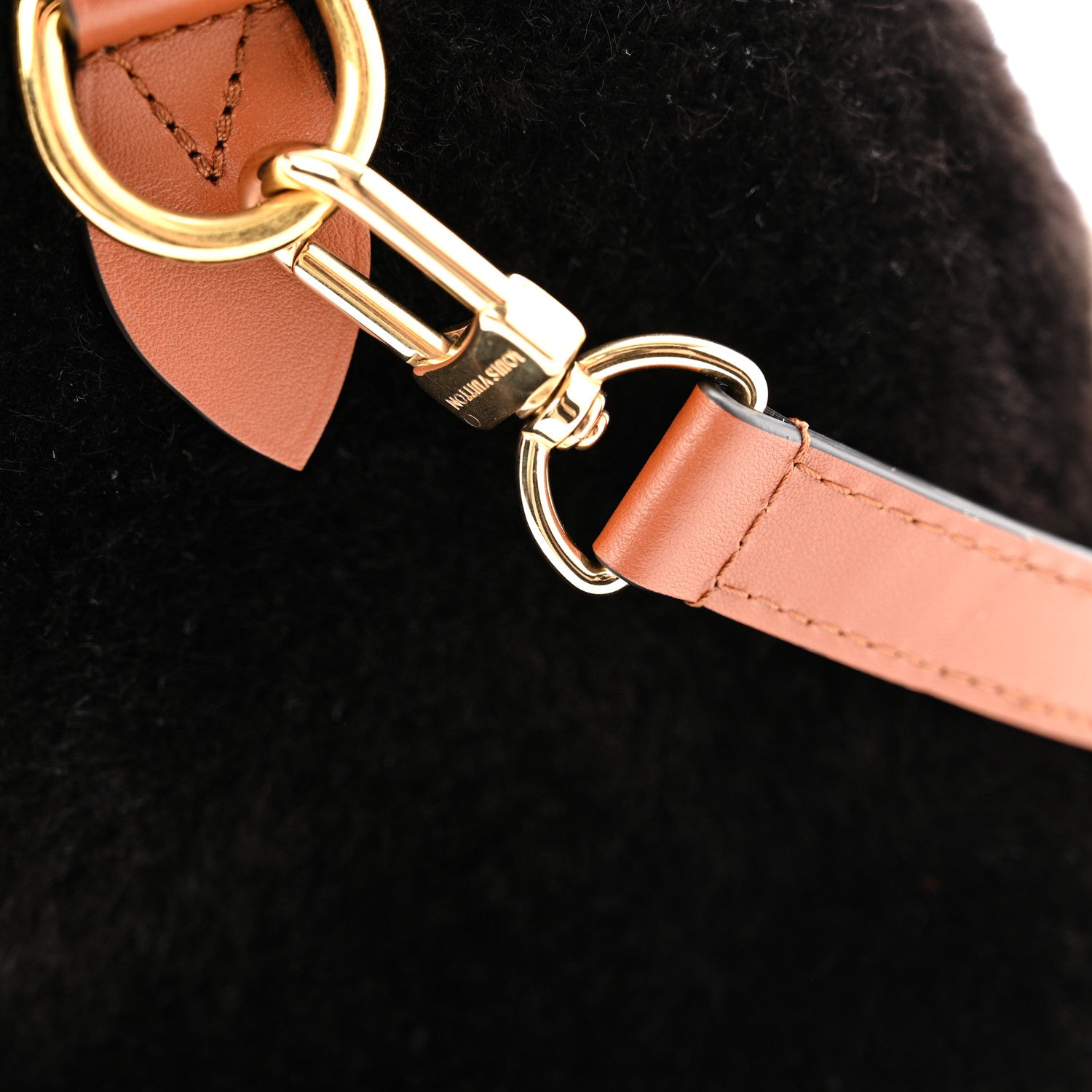 Louis Vuitton Shearling Monogram LV Ski Cozygram Speedy Bandouliere 25 Chocolate Cream 10 of 14