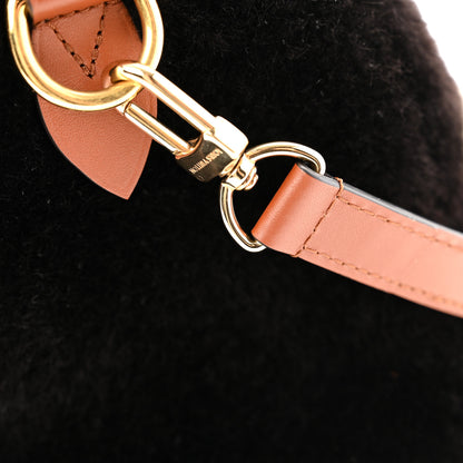 Louis Vuitton Shearling Monogram LV Ski Cozygram Speedy Bandouliere 25 Chocolate Cream 10 of 14