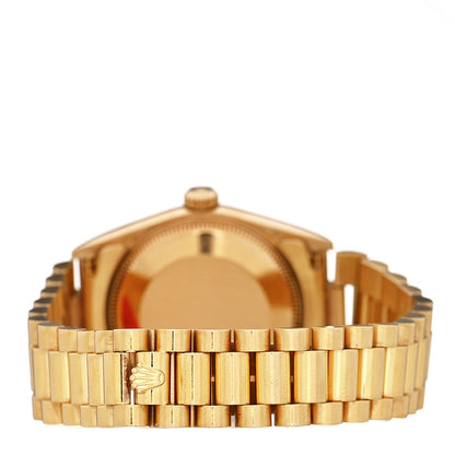 Rolex 18K Yellow Gold Diamond 31mm Oyster Perpetual Datejust President Watch Champagne 68278 3 of 4