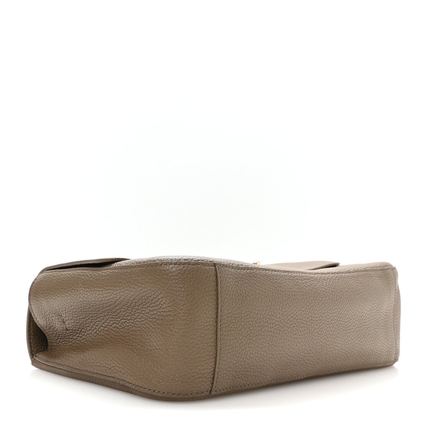 Grained Calfskin Small Souplissimo Maxi Flap Dark Khaki
